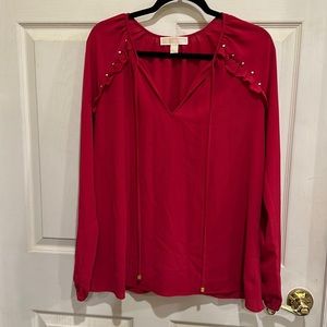 Michael Kors red blouse